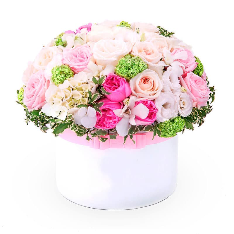 Цветы в коробке «Сердце ангела» Цветы в коробке «Сердце ангела»